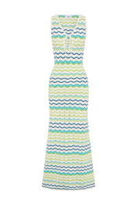 ANDREA MAXI DRESS - GREEN MULTI