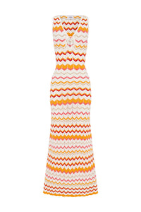 ANDREA MAXI DRESS - ORANGE MULTI