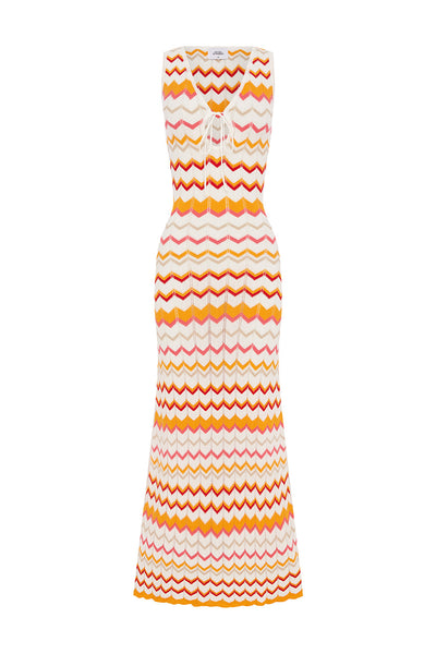 ANDREA MAXI DRESS - ORANGE MULTI