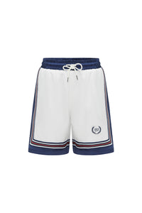 ANDREW MESH SHORTS - WHITE/NAVY