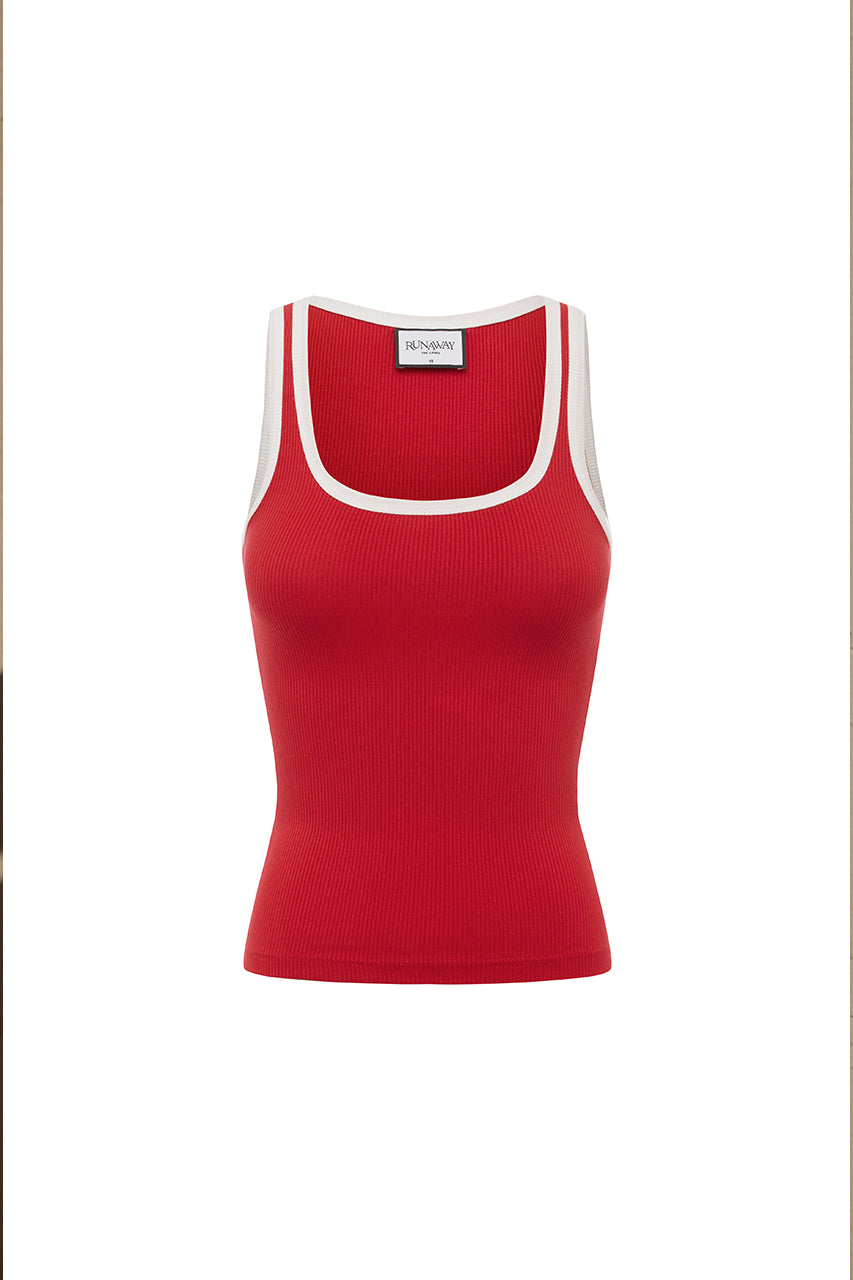 ANGELO SCOOP TANK - CHERRY RED