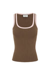 ANGELO TANK - CHOCOLATE/PINK
