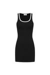 ANGELO TANK MINI DRESS - BLACK/WHITE