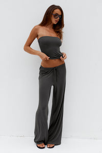 ANJI STRAPLESS TOP - STEEL