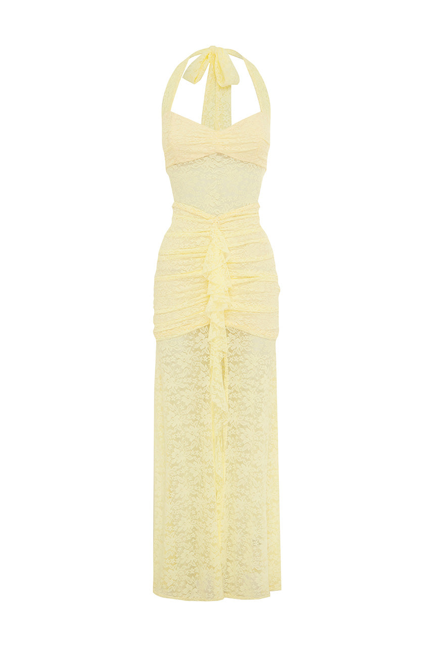 ANNIKA MAXI DRESS - LEMON