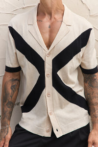 ARCHIE SHIRT - SAND/BLACK