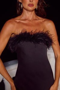 ARIANA STRAPLESS MAXI DRESS  - BLACK