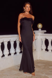 ARIANA STRAPLESS MAXI DRESS  - BLACK
