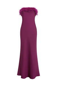ARIANA STRAPLESS MAXI DRESS  - PLUM