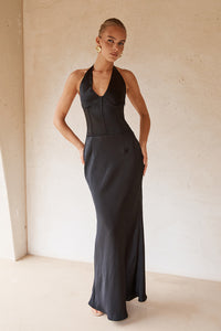 ASADA MAXI DRESS - BLACK