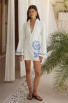 ASTLEY LONG SLEEVE MINI DRESS - ASTLEY BLUE