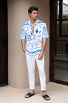 ASTLEY SHIRT - WHITE/BLUE