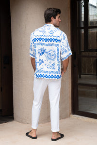 ASTLEY SHIRT - WHITE/BLUE