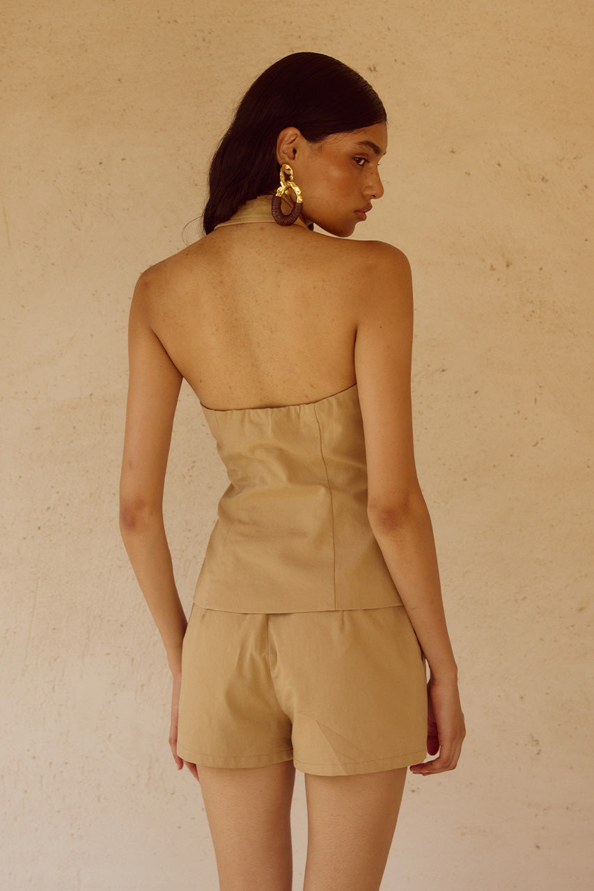ASTRID HOT SHORT - CAMEL
