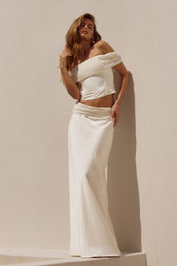 AUDRINA MAXI SKIRT - IVORY