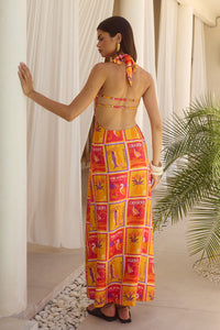 AURA MAXI DRESS - ALOHA ORANGE