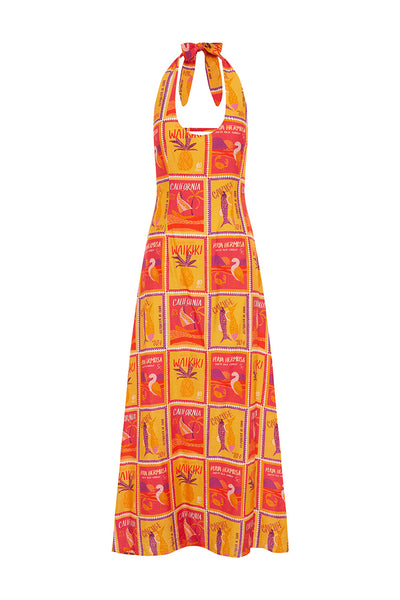 AURA MAXI DRESS - ALOHA ORANGE
