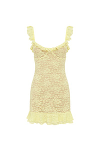 AVA MINI DRESS - LEMON