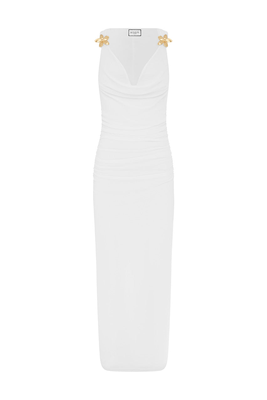 BALIN MIDI DRESS - WHITE