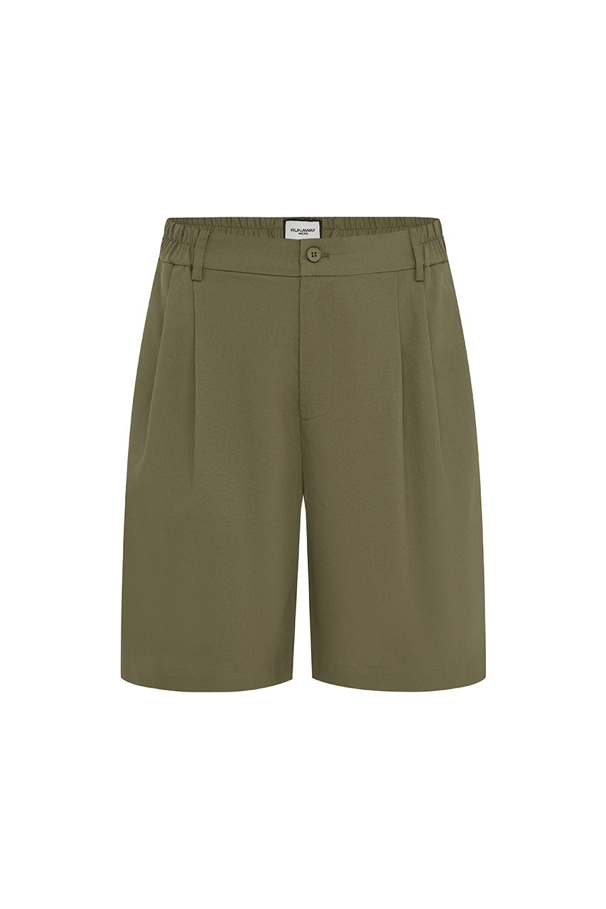 BASILE  TAILORED SHORTS - KHAKI