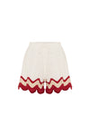 BILLIE SHORT - WHITE/RED