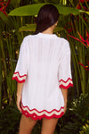 BILLIE TOP - WHITE/RED