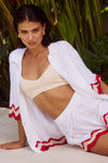 BILLIE SHORT - WHITE/RED