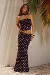 BLAINE MAXI SKIRT - BLACK POKA