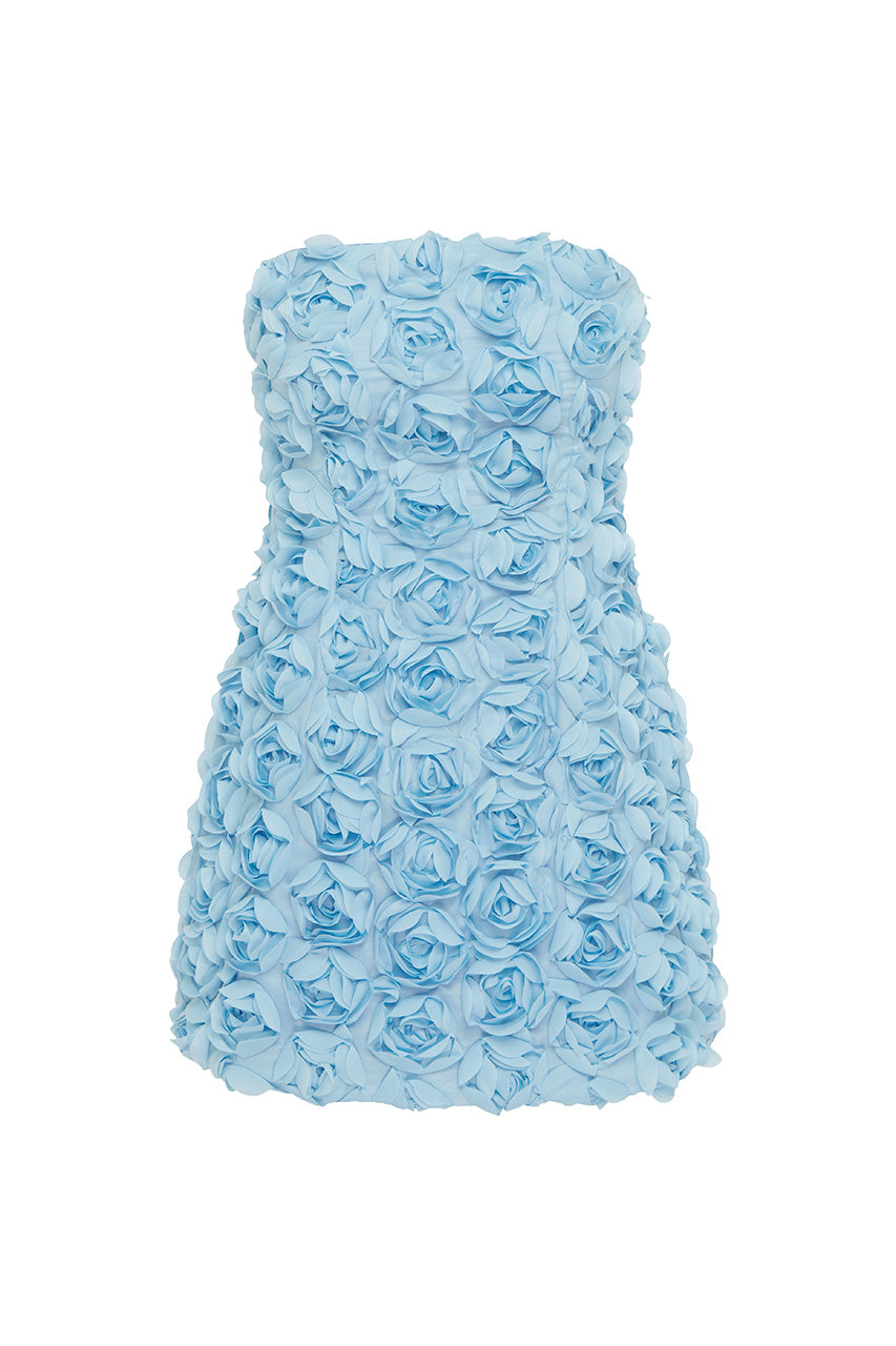 BLOOM MINI DRESS - BLUE