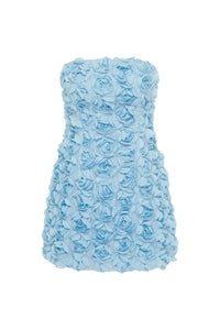 BLOOM MINI DRESS - BLUE