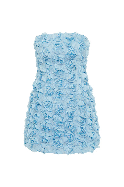 BLOOM MINI DRESS - BLUE
