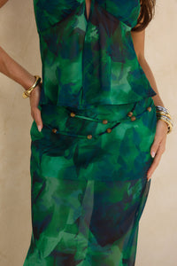 BRANDY MAXI SKIRT - CALISTA GREEN