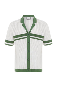 BRODY SHIRT - KHAKI/WHITE