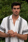 BROOKS SHIRT - WHITE/BLACK