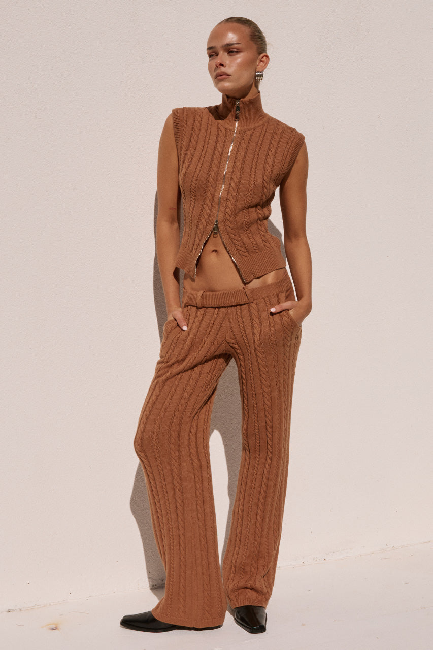 CAMILA KNIT TOP - OCHRE