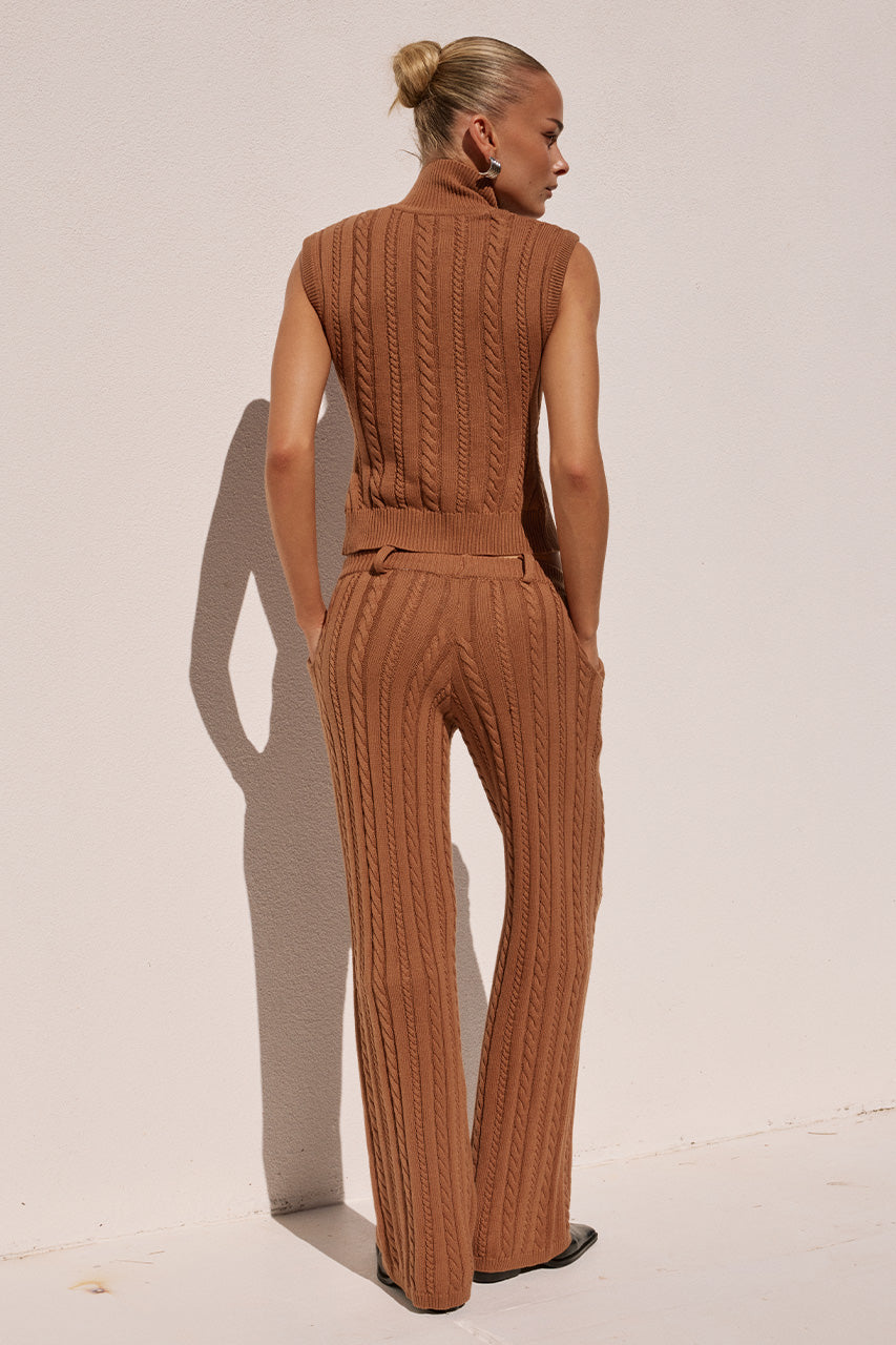 CAMILA KNIT TOP - OCHRE