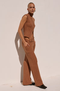CAMILA KNIT PANT - OCHRE