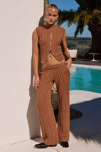 CAMILA KNIT PANT - OCHRE