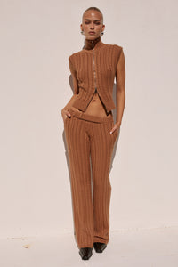 CAMILA KNIT PANT - OCHRE