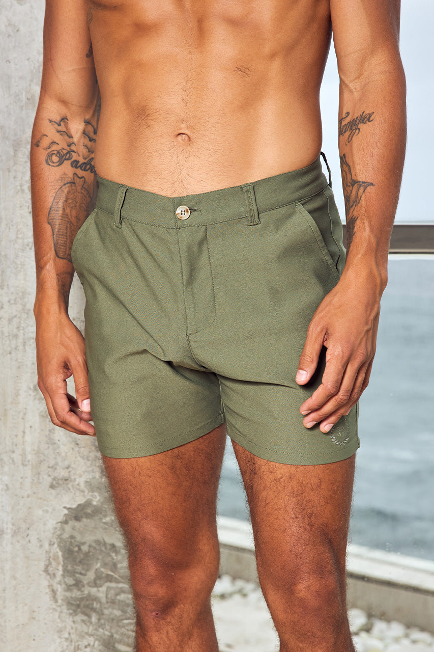 CARLOS TAILORED SHORTS - KHAKI