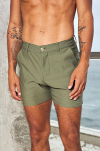 CARLOS TAILORED SHORTS - KHAKI