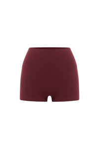 CARLY HIGH WAISTED MICRO SHORTS - CHERRY