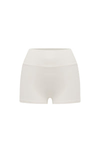 CARLY HIGH WAISTED MICRO SHORTS - CREAM