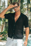 CASPER KNIT SHIRT - BLACK