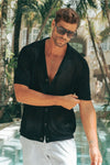 CASPER KNIT SHIRT - BLACK