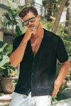 CASPER KNIT SHIRT - BLACK