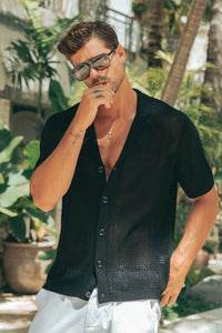 CASPER KNIT SHIRT - BLACK