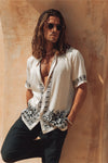CASSIUS SHIRT - SAND/BLACK