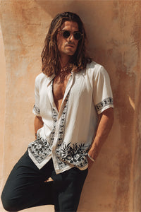 CASSIUS SHIRT - SAND/BLACK