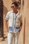 CASSIUS SHIRT - WHITE/ROYAL